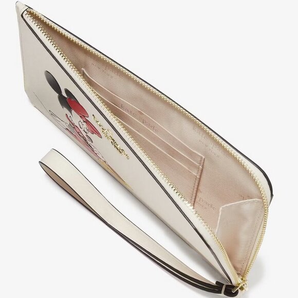 Disney X Kate Spade New York Minnie Mouse medium l-zip wristlet NWT - Picture 2 of 2